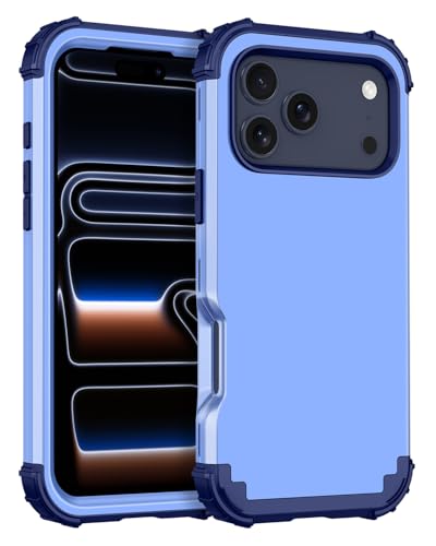 Miqala for iPhone 18 Pro Case,Three Layer Shockproof,Dull Blue