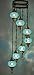 DEMMEX 7-Globe Turkish Moroccan Mosaic Chandelier – Tiffany Style Ceiling Lamp, Hanging Pendant Light Fixture, Bohemian Lighting, Handmade, Hangs 5ft, Hard-Wired