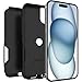 OtterBox iPhone 15 Plus and iPhone 14 Plus Commuter Series Case - BLACK, slim & tough, pocket-friendly, with port protection (ships in polybag)
