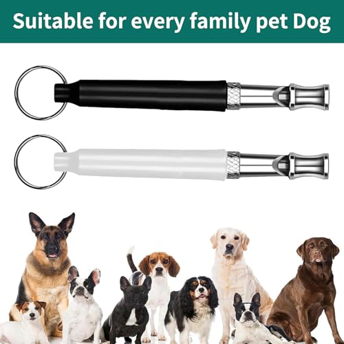2 Stück Hundepfeife Rütter Rückruf für Hochfrequenz Lautlos Hundepfeifen Hund Dog für Hundetraining Whistle Adjustable Bellen Gegen,Hilfsmittel Pfeife Hund Rückruf Hunde Hundeklicker Lanyard