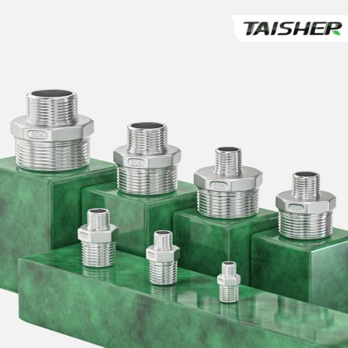TAISHER 2PCS Cast 304 Stainless Steel Hex Nipple, Reducer Pipe Fitting 2" NPT Male x 1-1/4" NPT Male by TAISHER - Image 8