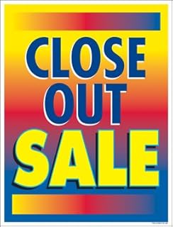 Close Out Sale Window Sale Sign Posters Retail Business Store Signs (P40-25" x 33")