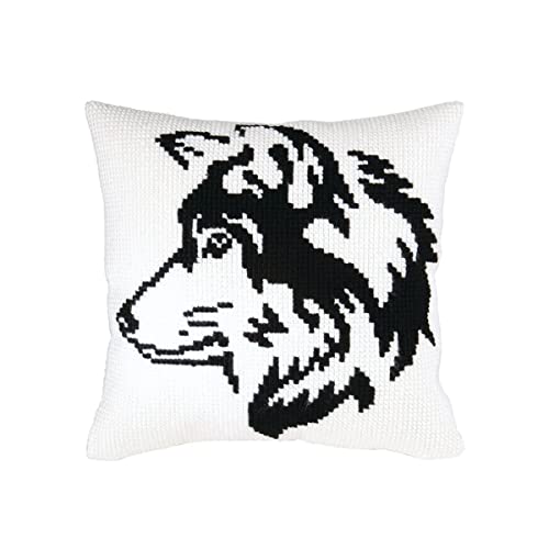Kit de broderie au point de croix tête de chien Collection d'Art pour canevas DIY
