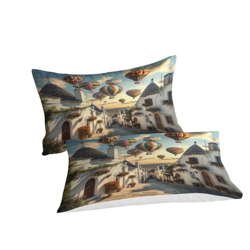 Housse de couette 200x200 montgolfière 3D en microfibre premium super douce - 6