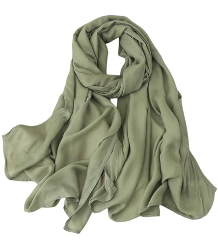 silk seduction Pure cotton scarf, high-end solid color wrapped scarf, sunscreen shawl, artistic and fashionable versatile (25)