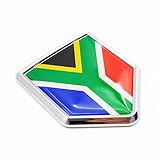  Overdecor Calcomanía de bandera con emblema cromado para parachoques de coche (2 unidades) (Sudáfrica)