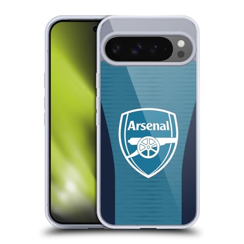 Head Case Designs Officially Licensed Arsenal FC Blue Training Patterns Gel Case [Military Grade Protection] Compatible with Google Pixel 9 Pro XL