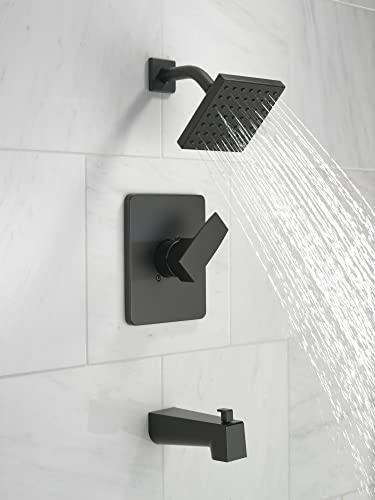Delta Faucet Modern 14 Series Matte Black Shower Faucet, Tub And Shower Trim Kit With Single-Spray Touch-Clean Black Shower Head, Matte Black T14467-Bl-Pp (Valve Not Included) #TOP1