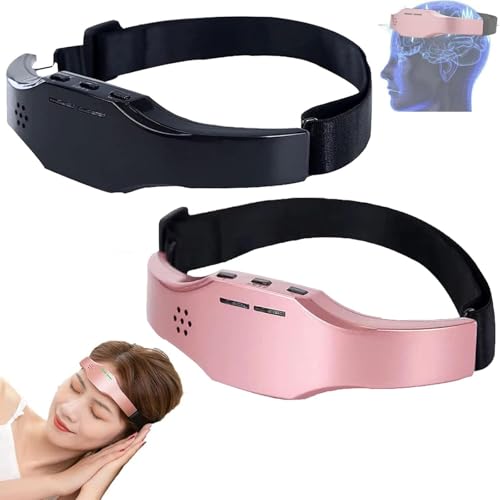 Masajeador de puntos de acupuntura para la frente EMS, masajeador de cabeza, dispositivo de masaje EMS portátil con microcorriente, 3 modos ajustables, para alivio del estrés y relajación profunda