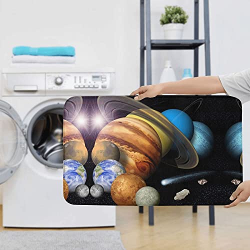 Planet Earth Print Rug Mats Pads Badvorleger Badezimmerteppich Set 3 Stück + Konturteppich + Toilettendeckelbezug – Bild 8