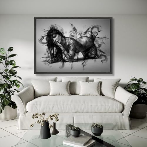 Toile silhouette de fumée pour sublimer la déco de votre salon