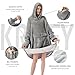 Krifey Wearable Blanket Hoodie, Oversized Sherpa Fleece Sweatshirt with Giant Pocket, Birthday Gifts for Women, Mom, Sister, Light Gray