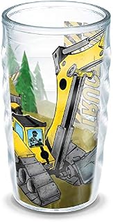 Tervis 1192878 Construction Trucks Insulated Tumbler with Wrap, 10oz Wavy, Clear