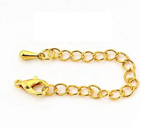 Suaywo 100 Pcs Gold Lobster Clasps 7 x 12mm Necklace Clasp Alloy Lobster Claw Clasps for DIY Craft Jewelry Making Necklace Bracelet Findings