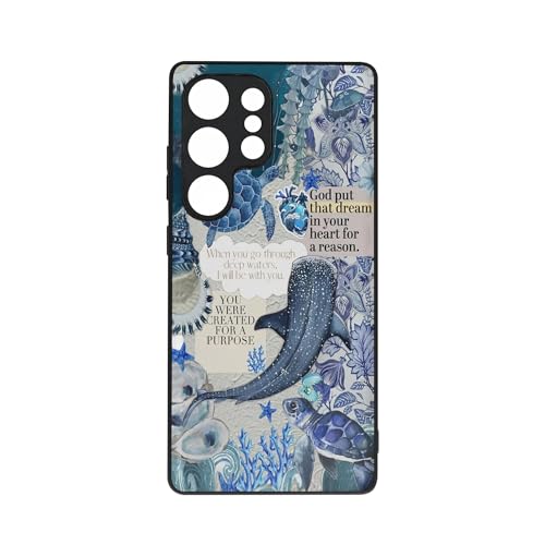qizjio Whale Shark Phone Case Shockproof Protective Christian Cover for Samsung Galaxy S25 Ultra