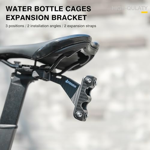 JJZOUEN Bike Water Bottle Holder Saddle Adapter - Water Bottle Cages Under Seat Mount for Triathlon MTB Road Bike Accessories
