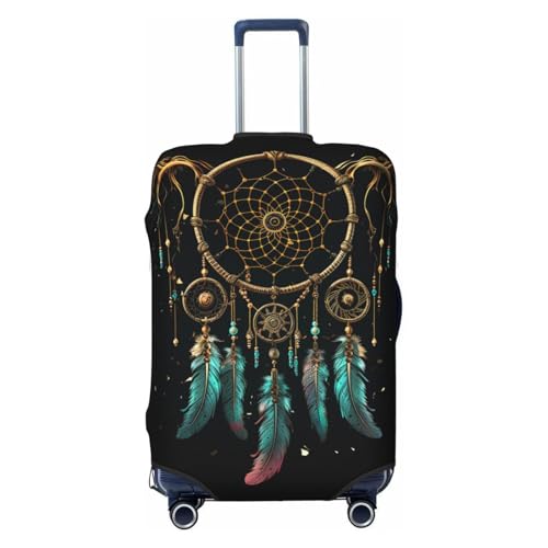 Elastic Travel Luggage Cover for Suitcase Tsa Approved Stretch Scratch-Resistant Suitcase Protector Cover Washable Dark dream catcher Baggage Covers Fits 18-32 Inch Luggage Case