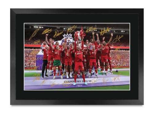Image of HWC Trading 2024-2025 Premier League Champions Gifts Printed Signed Autograph Picture for Football Fans and Supporters (ID-000137) - A3 Framed