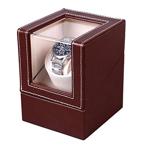 CAPXXIN Watch Winders Automatic Watch Winder Mini Singola Testa 1+0 Ultra Silenzioso High-End Carica Meccanica Orologi Box Tavolo Shaker Rotazione Motor Box Watch Box,B Needed