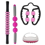 4-in-1 Massager Kits - Fascia Muscle Roller for Cellulite Remover and Sore Muscles, Massage Roller...