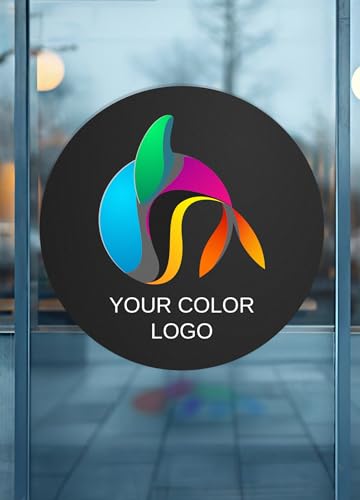 Custom Logo Vinyl Decals - Waterproof Business Logo Stickers for Windows, Walls, Doors - Personalized Vinyl Signs for Business, Home, Office