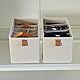 LOVE IT STORE IT Premium Schrank Organizer 2-teilig - Schubladenbox aus Stoff - Verstärkt - Je 6 Fächer für Unterwäsche, Gürtel - Beige - 15x30x15 cm