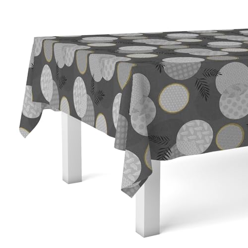 Martina Home Lens Nappe en Toile Cirée Noir 100 x 140 cm