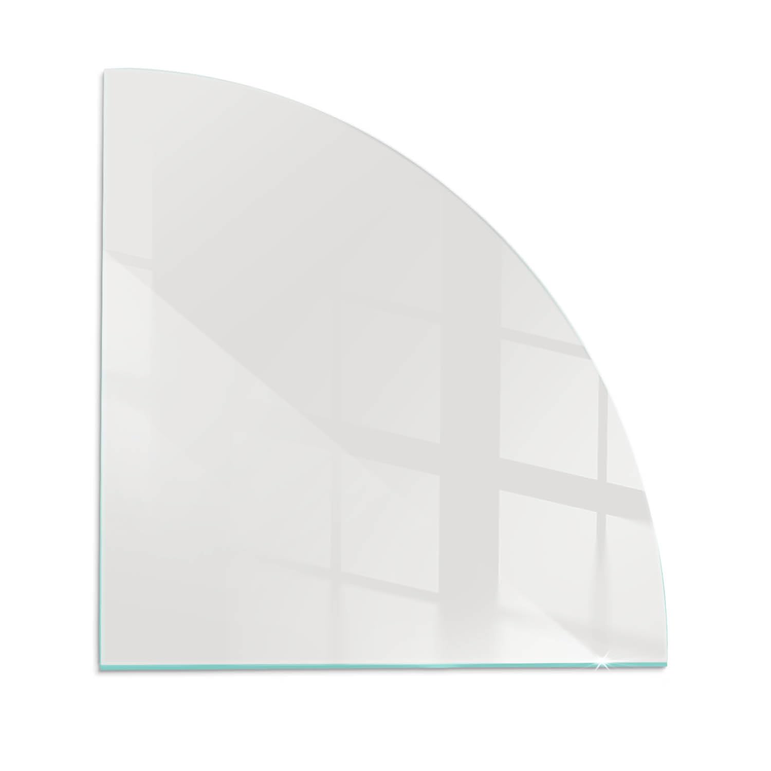 Verre trempé de cheminée 100x100 cm rond gris protecteur sol