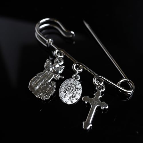 Image of Needzo Miraculous You Are A Child of God, Pslam 139 Bible Verse Brooch, Baptism and First Communion Gifts, 2.12 Inches