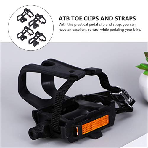 FAVOMOTO 2 Pares de Pedais de Bicicleta Com Clipes E Tiras Pedais de Ciclismo de Exterior Pedais de
