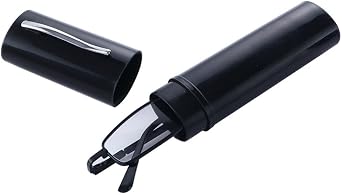 Portable Pocket Mini Reading Glasses, Compact Hyperopia Glasses With Pen Tube Case Pocket Reading Glasses for Older