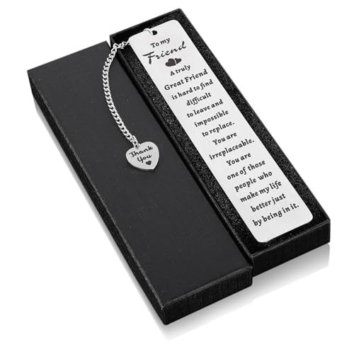 Ouligay Best Friend Bookmark Gifts for Women Book Lover, Metal Book Mark for Reading, Best Friend Graduation Birthday Gift for Women Long Distance Friendship for Bestfriend Coworker Bestie Bff Bookish