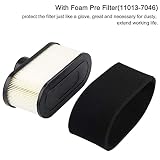 ZAMDOE 11013-0752 11013-7047 Filtr powietrza z zamiennikiem filtra wstępnego do Kawasaki FR651V FR730V FR691V FS691V FS481V FS541V FS600V silniki 4-suwowe, z filtrem oleju filtry paliwa
