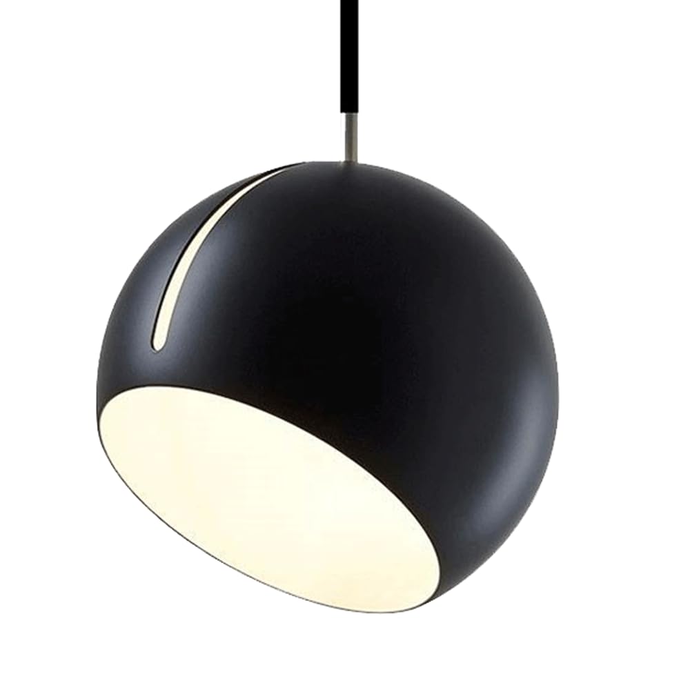 Suspension en fer E27 luminaire de plafond noir à une tête pour couloir