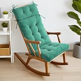 Millsilo Rocking Chair Cushions for Indoor Rocker, Comfortable Chenille Tufted Non-Slip Rocking Chair Pads with Ties for Adirondack, Glider Chair Rocker Replacement Cushions, Patina, 52"x19"x4"