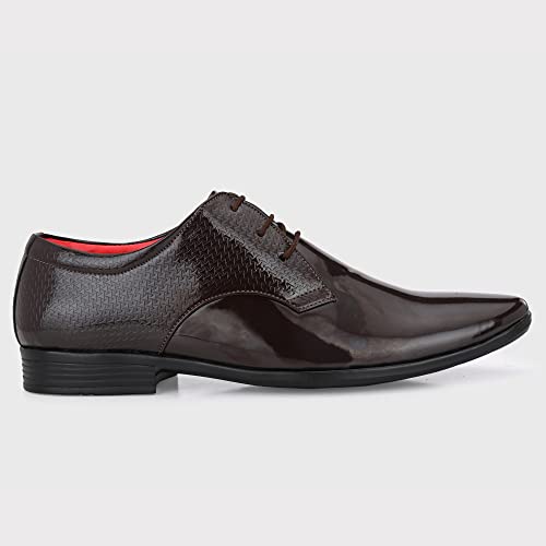 Image of Centrino Men's Glossy Formal Lace-Up Shoes | Comfort and Quality in Sleek Design | Perfect for Parties and Formal Dress |Stylish & Elegant Design |Premium Craftsmanship, Ideal for All-Day Wear (8232)