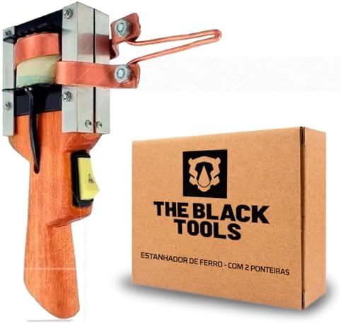 Ferro De Solda Estanhador Profissional Pistola Madeira Envernizad...