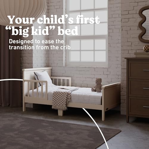 Image of Graco Bailey Toddler Bed (Frosted Oat) - Includes Bed Rail on Both Sides, Fits Standard-Size Crib and Toddler Bed Mattress, Baby Safety Alliance Verified, Solid and Sturdy Construction