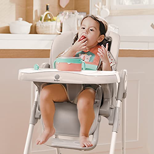 Babilous 4 In 1 Baby High Chair Foldable Booster Seats, Portable And Compact Adjustable High Babychair For Babies And Toddlers - Multiple Heights And Positions (Grey) #TOP1