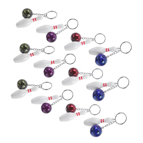 Porte-clés bowling lot de 12 mini pendentifs sac à dos et clés