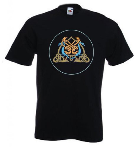 Tribal T-Shirts Męska koszulka Celtic Eagle, Black, L