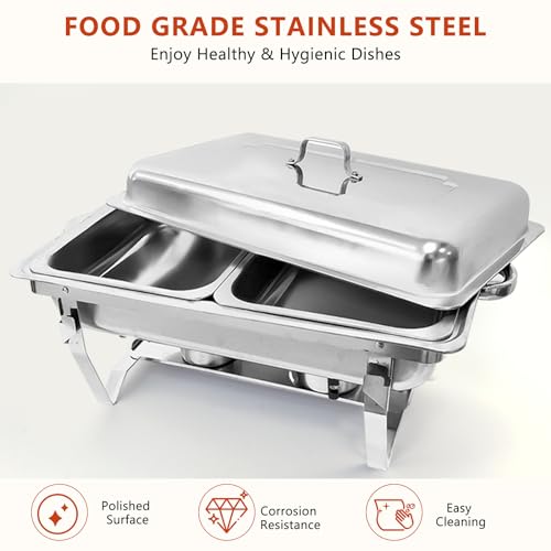 image for PRIJESSE Chafing Dish Buffet Set Stainless Steel Food Warmer Chafer Co