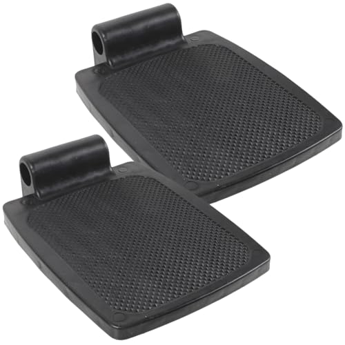 IWOWHERO 1 Pair Wheelchair Footrest Wheelchair Parts Heavy Duty Wheelchair Pedal Wheelchair Legrest for Patient Foot Pedal Wheelchair Legrest for Elderly Leg Pad Black Plastic