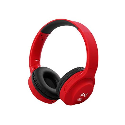 Trevi DJ 601 M - Auriculares de Diadema con micrófono, Rojo