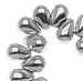 Czech Glass Teardrop Beads 6x4mm 'Silver' (50)