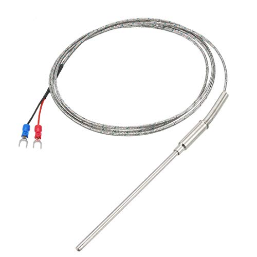 uxcell K Type Thermocouple Temperature Sensor Probe 4x100mm (0 to 800C) 5ft Temperature Controller