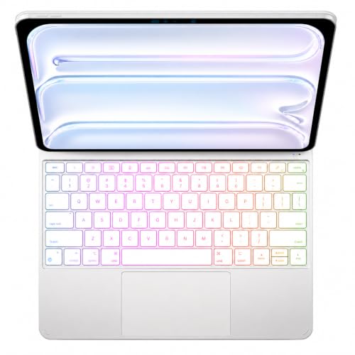typecase Edge Pro �L�[�{�[�h�P�[�X iPad Pro 13�C���` M5 2025/M4 2024 �E���g���X���� | �A���~�{�f�B�}�W�b�N�X�^�C���A�L�[���Ƃ�RGB�o�b�N���C�g�A�X���[�Y�^�C�s���O�A�ǂ��ł��N���b�N�ł���K���X�g���b�N�p�b