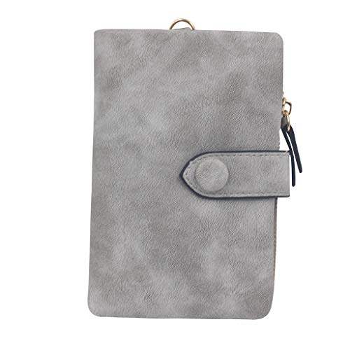 Barlingrock Bolso de Moda para niños Bolso Bandolera Monedero de Doble propósito para niños Retro Monedero Mate para Mujer Corto Pequeño Estudiante Fresco Monedero Monedero Lindo para Mujer Doka