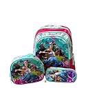 Mochila Infantil Grande 3D com Alças com Lancheira Térmica e Estojo, Princesa Encanto Mirabel, Kit Escolar 3 Peças, Material Escolar com Bolsa de Três Divisórias e Bolsos Laterais