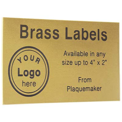 Solid Brass Labels & Tags - For Engraving, Shadow Boxes, Memorials, Signs, Equipment ID